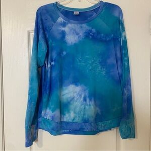 Hello Mello Blue Tie-Dye Long Sleeve Shirt